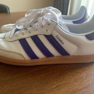 Adidas samba-purple and white